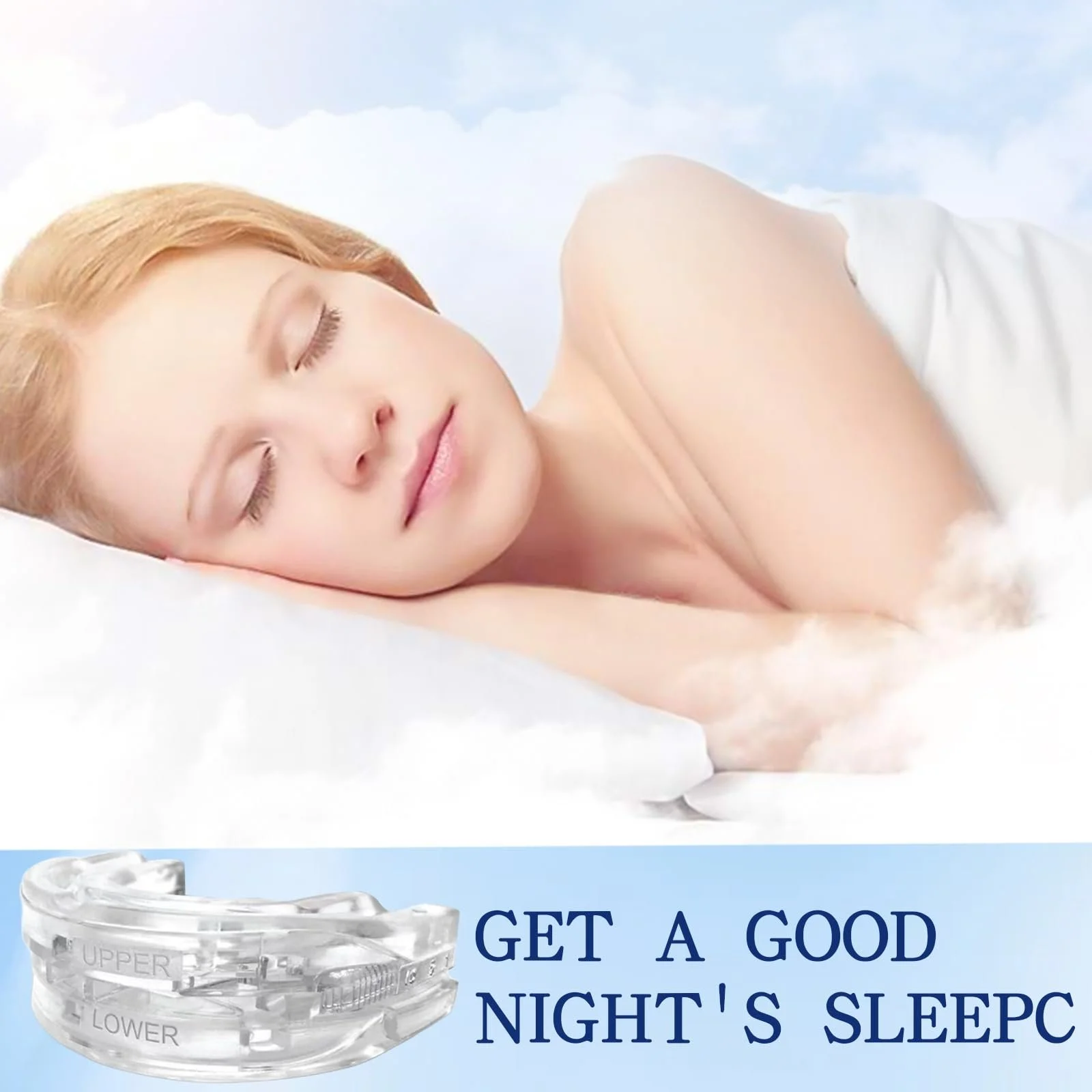 Капа от храпа для мужчин для использования ночью Прозрачная, фото №3