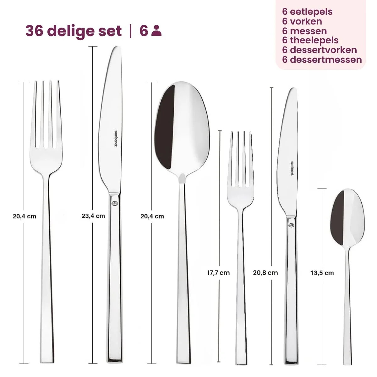 Набір столових приборів Sambonet Rock 36 предметів, нержавіюча сталь / PVD мідь, фото №8 Набір столових приборів Sambonet Rock 36 предметів, нержавіюча сталь / PVD мідь, фото №8