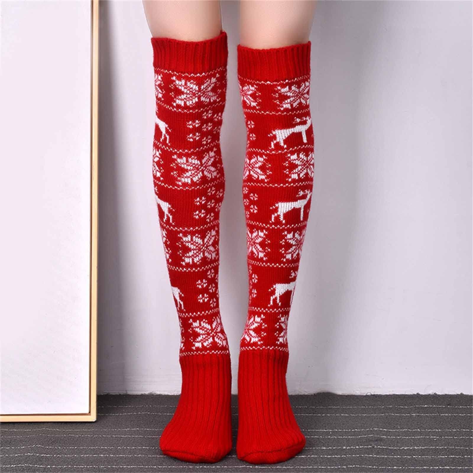 Жіночі панчохи вище колін Різдвяні панчохи до колін, фото №3