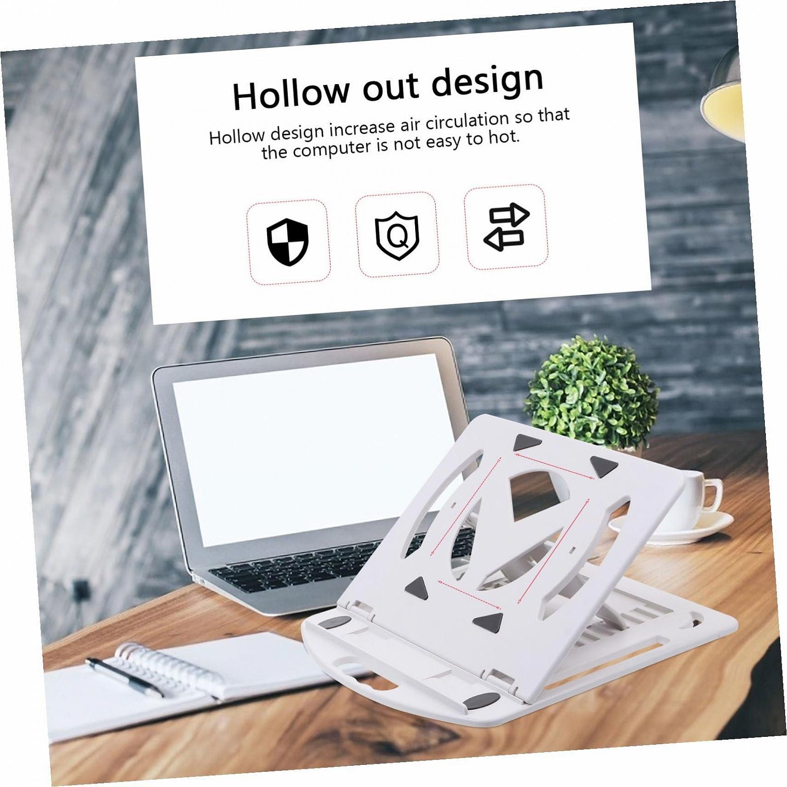 Підставка для ноутбука Обертова Піднята Міцна Матеріал з вбудованим тримачем для смартфона, фото №5