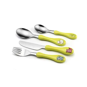 Набор детских столовых приборов AMEFA Enfant Зеленый анис synthetic.ua - Фото 1
