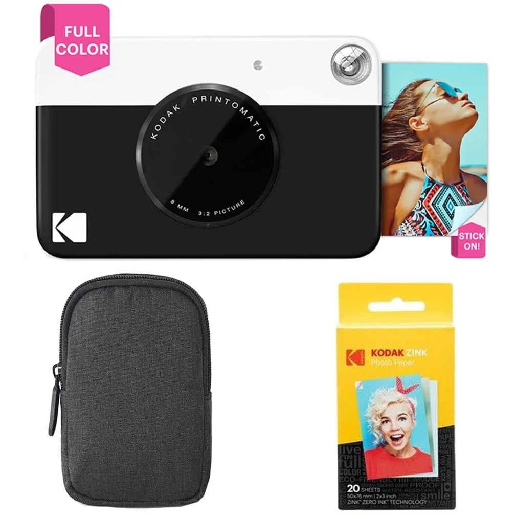 Фотокамера мгновенной печати Kodak Printomatic Zink Black Bundle, фото №1