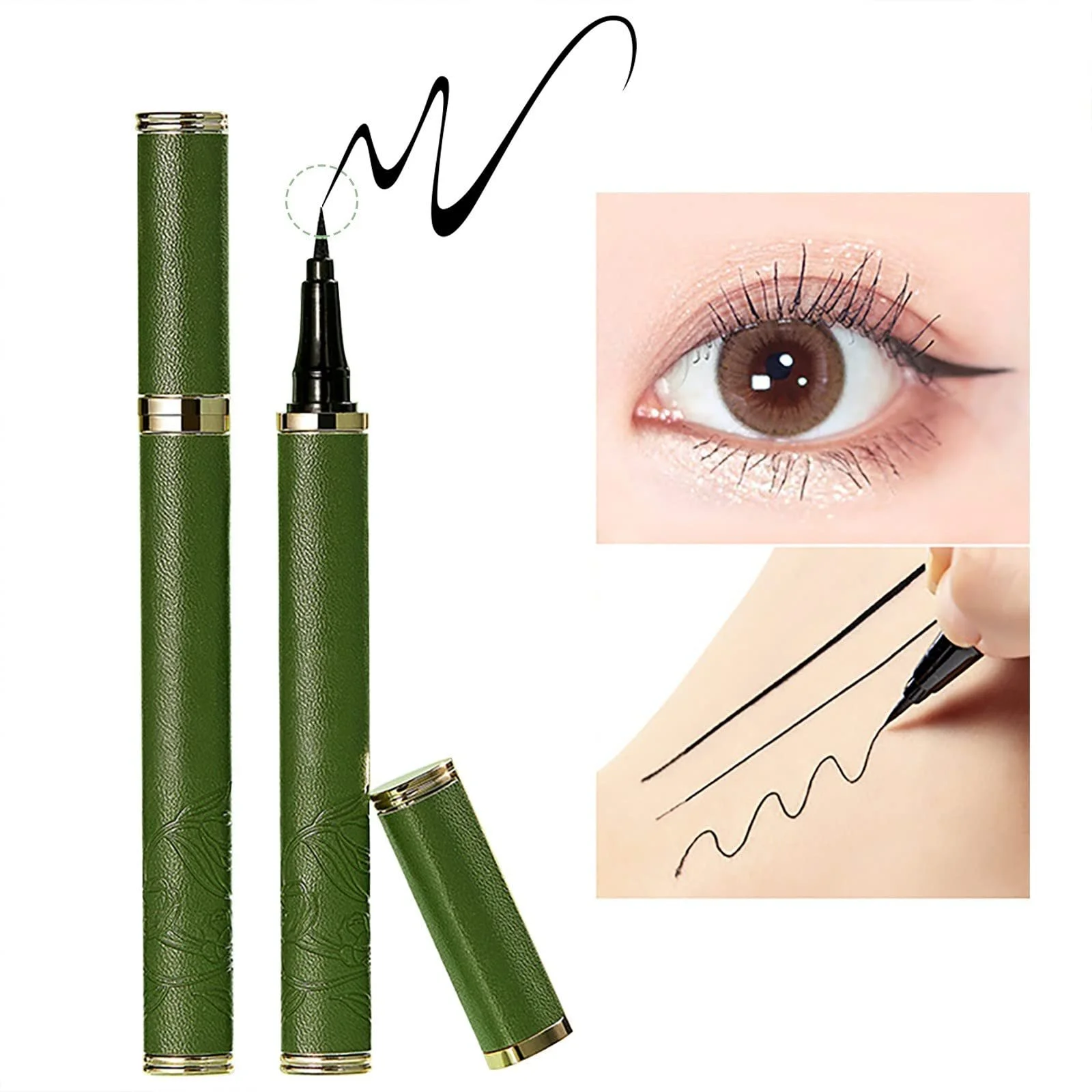 Підводка для очей, водостійка, ультратонка, точна, для макіяжу, чорна, 1 мл, фото №5