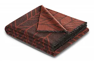 Плед Villeroy & Boch Soft Fringe Nexus Ember I Темно-червоний плед в клітинку synthetic.ua - Фото 1