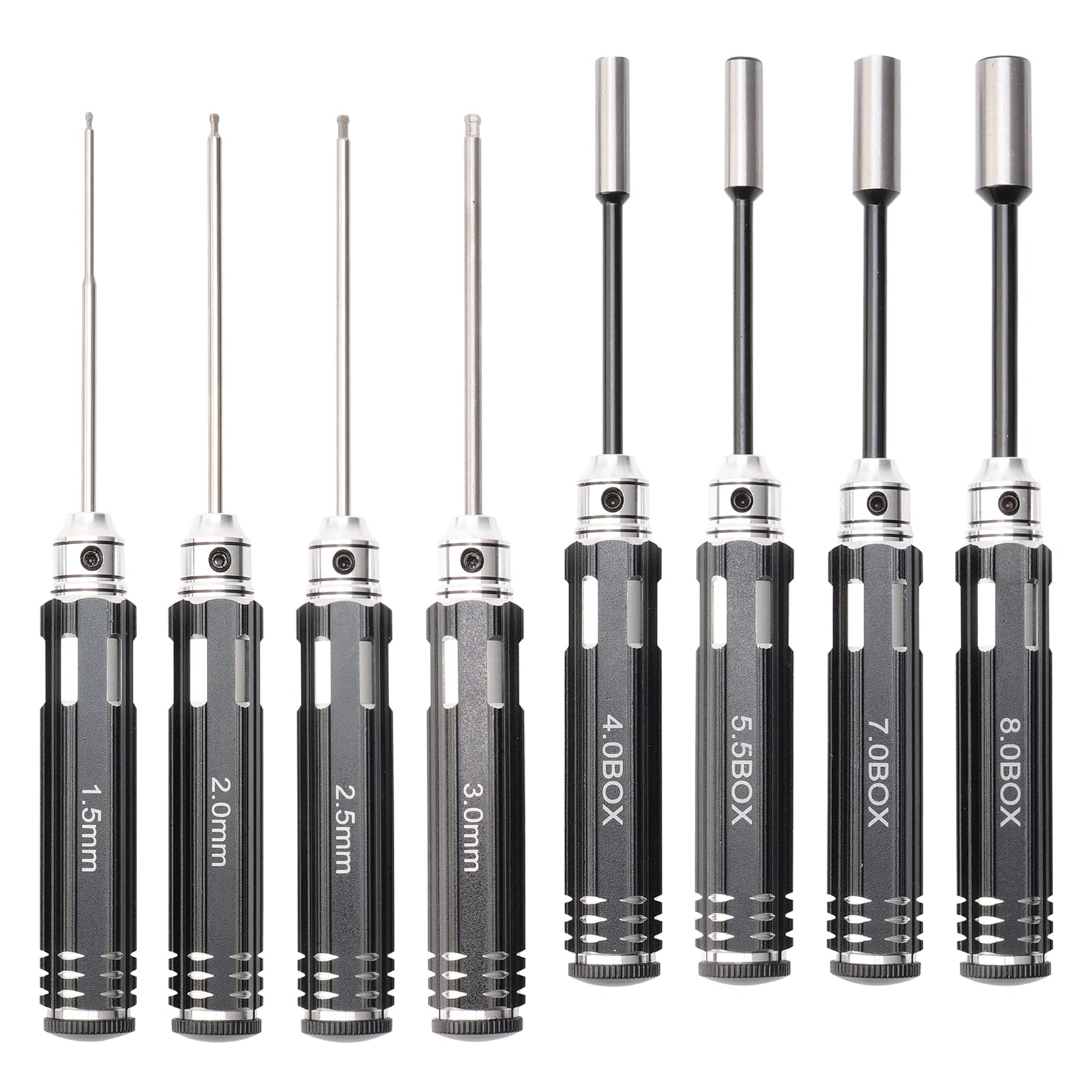 Набор отверток Hex RC Tool 1.5/2.0/2.5/3.0mm Ball Head 4.0/5.5/7.0/8.0mm для вертолетов и квадрокоптеров авто, фото №1 Набор отверток Hex RC Tool 1.5/2.0/2.5/3.0mm Ball Head 4.0/5.5/7.0/8.0mm для вертолетов и квадрокоптеров авто, фото №1