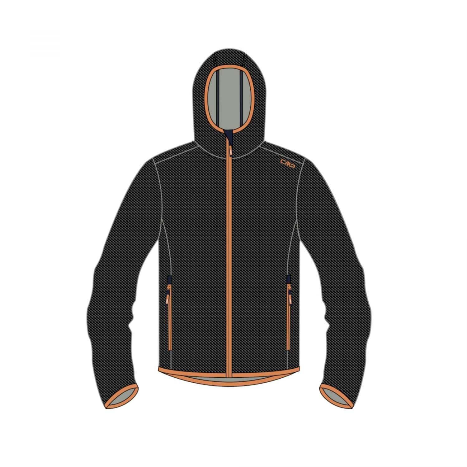 Куртка CMP Kid's Fix Hood Nero-Graffite, фото №1