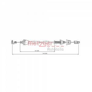 Трос газа METZGER 3.RE001 для RENAULT - Фото 1