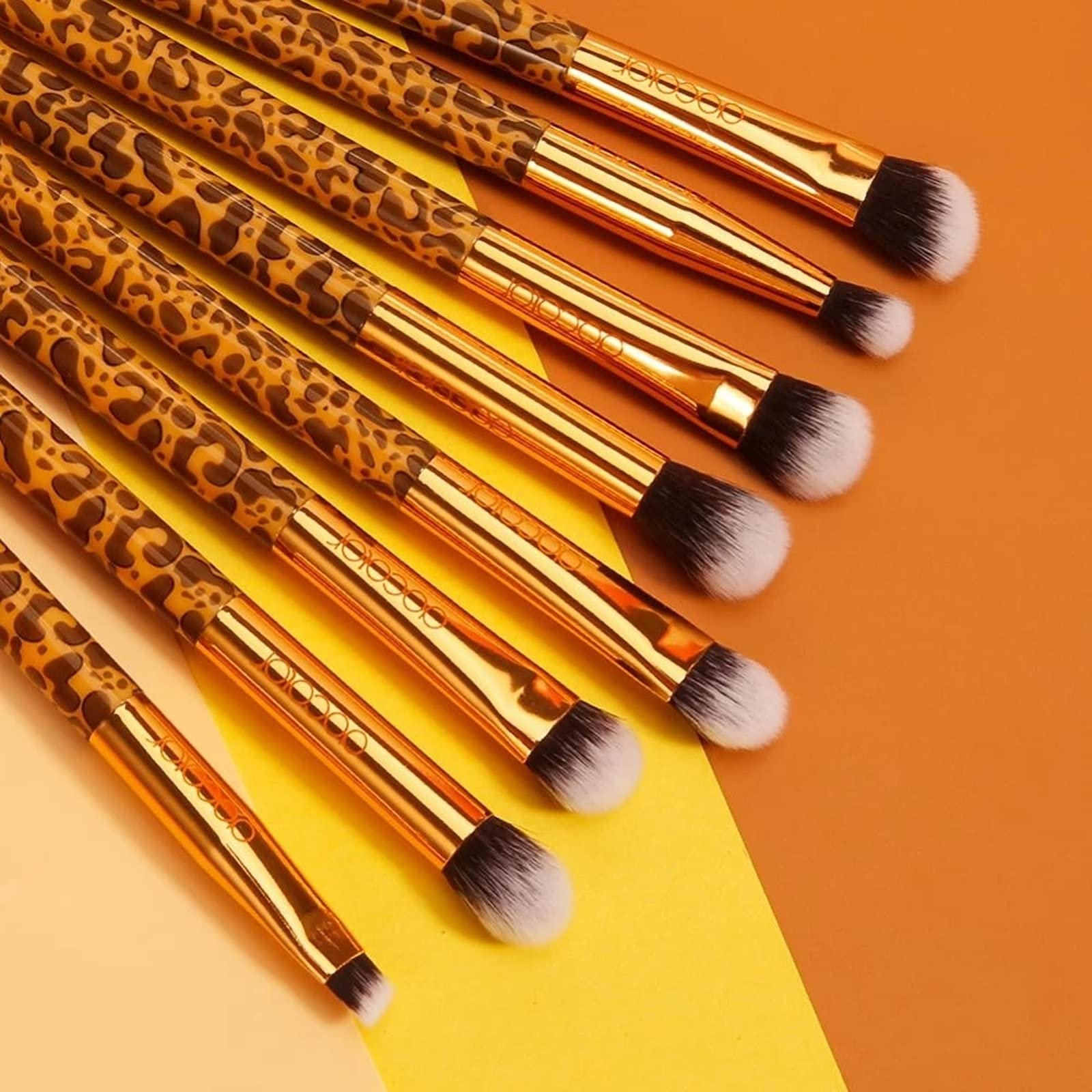 Набор кистей JTRHD Make-up 12 шт, синтетический волос, золотой, размер S, фото №3