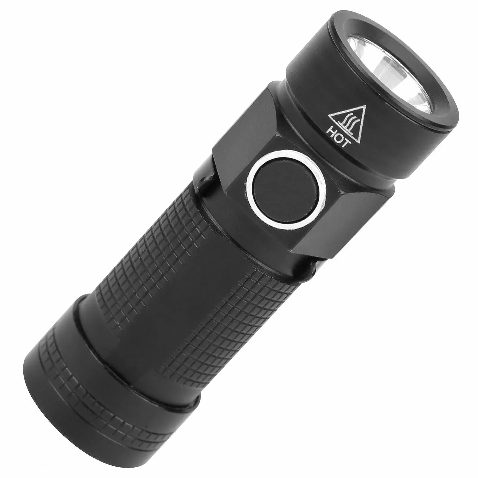 Карманный фонарик Pilipane, мини, портативный, светодиодный, USB, водонепроницаемый, белый свет, ультра маленький, дизайн брелока для ключей, для кемпинга, пешего туризма, активного отдыха на природе, алюминиевый сплав, черный, фото №4