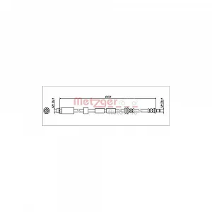 Гальмівний шланг METZGER 4112074 для BMW, передня вісь зліва, передня вісь справа - Фото 1