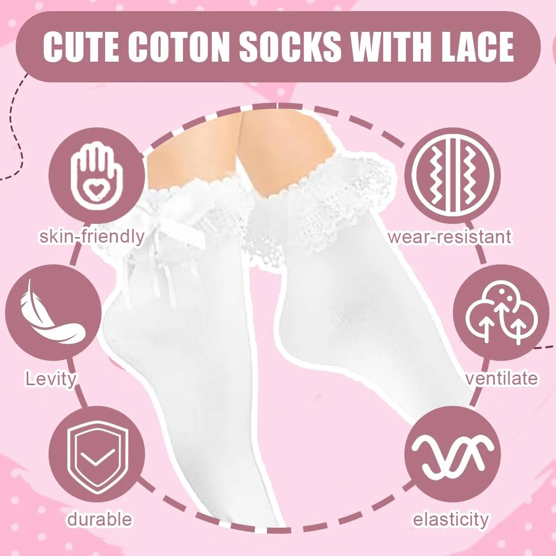 Шкарпетки Liner з оборками М'які з оборками 1 пара, фото №5