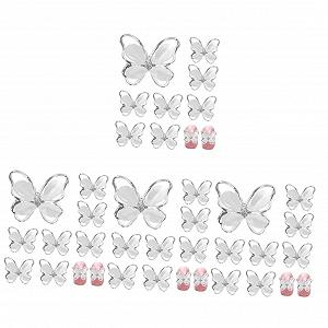 Метелики 3D, 40 шт, золоті - Фото 1