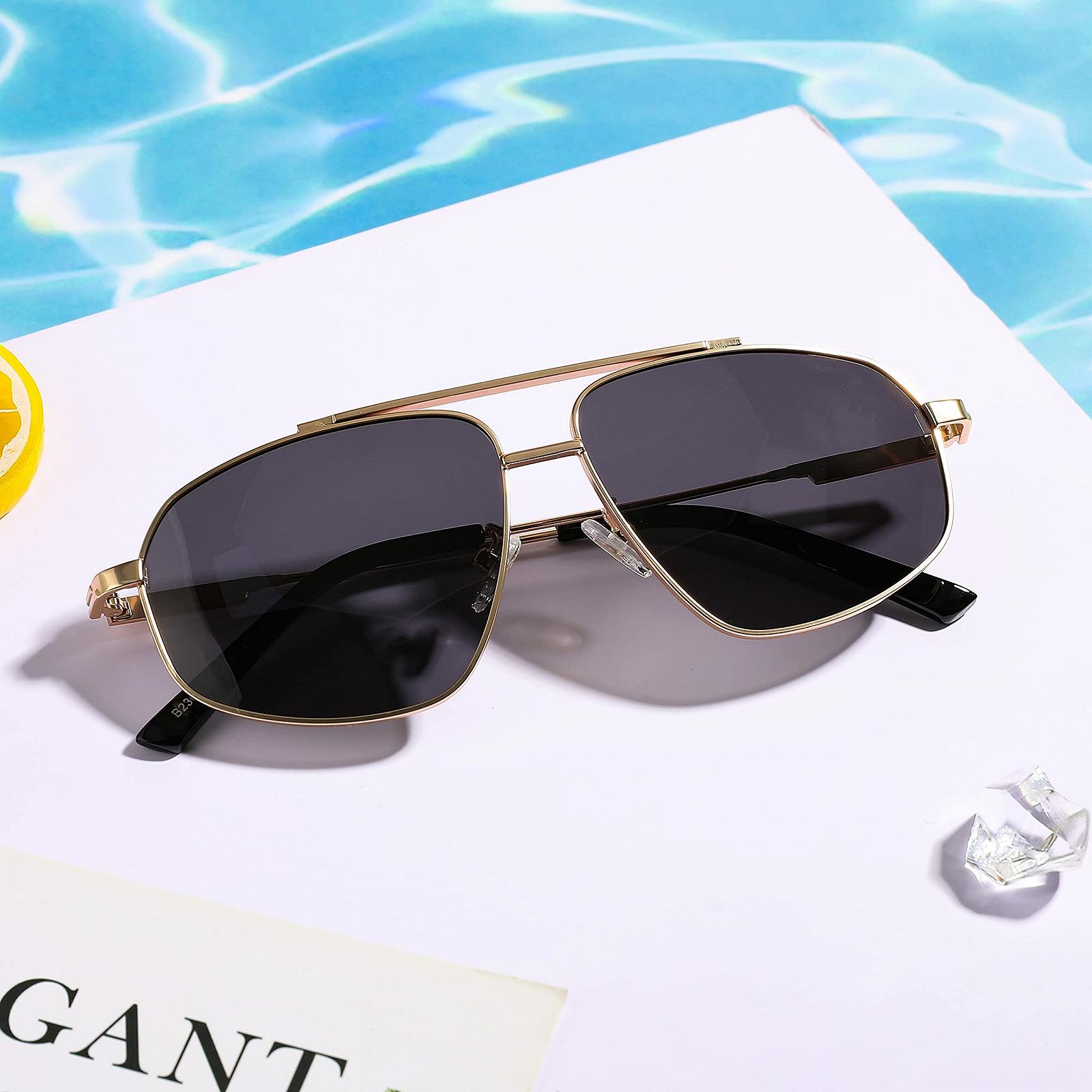 Винтажные очки 70-х FEISEDY Поляризованные Мужские Женские Солнцезащитные с металлической оправой и защитой UV400 B2364, фото №7