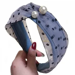 Обруч Turbo Elegant Ceremony Party Brillabenny Женский Голубой с Бисером - Фото 1