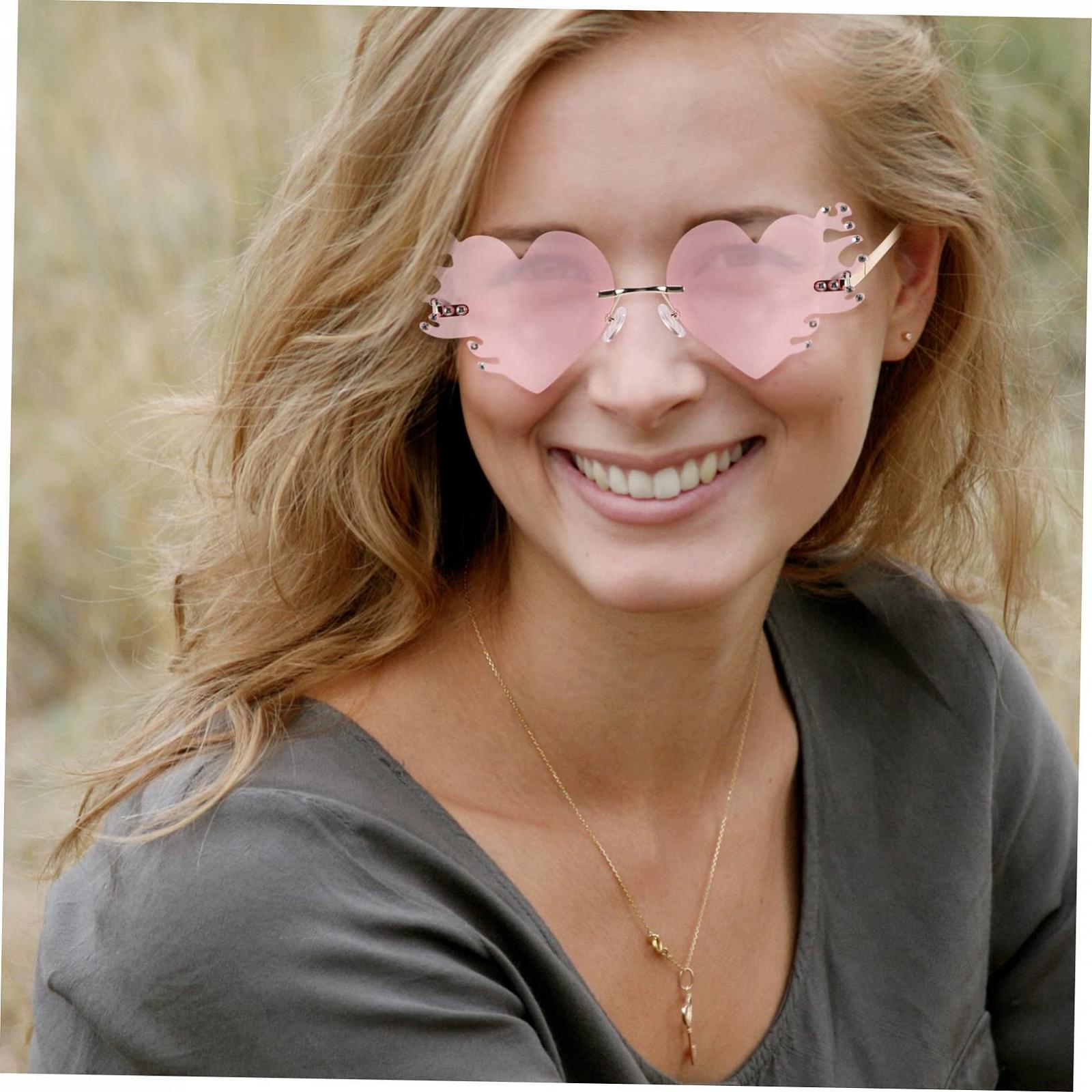 Солнцезащитные очки PACKOVE Flamme, 2 шт., розовые., фото №6