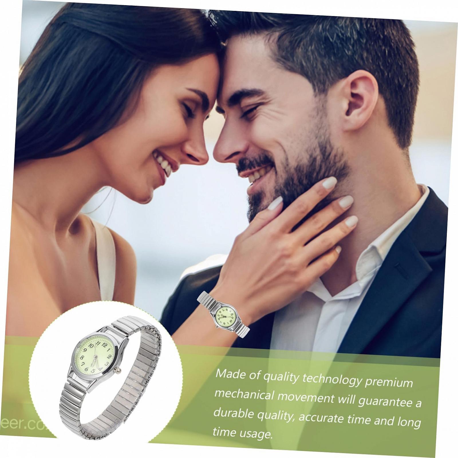 Цифровые часы Healvian для пожилых людей с эластичным резиновым ремешком, люминесцентные для пожилых людей, повседневный вид, элегантные, фото №7