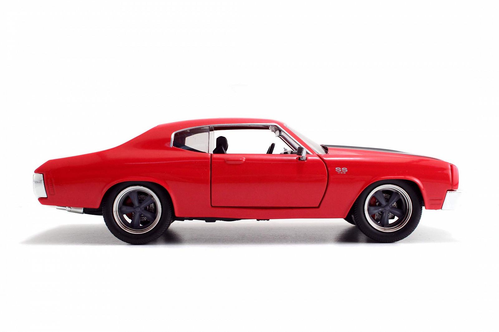 Автомобіль Jada Toys Fast & Furious Dom's 1970 Chevy Chevelle SS Tuning Модель Масштаб 1:24 Відкриваються двері, капот та багажник Червоний, фото №6