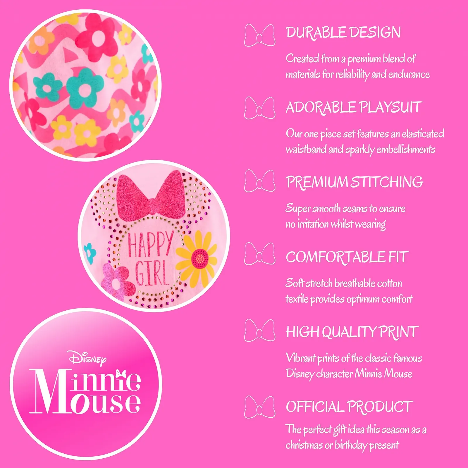 Піжама Дитяча Disney Minnie Mouse Літній Комплект для Дівчаток Minnie Mouse, фото №5 Піжама Дитяча Disney Minnie Mouse Літній Комплект для Дівчаток Minnie Mouse, фото №5