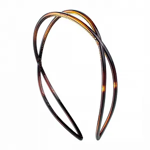 Обруч Плетеный Коричневый с Зубцами Черепаховый 2,5 см - Фото 1