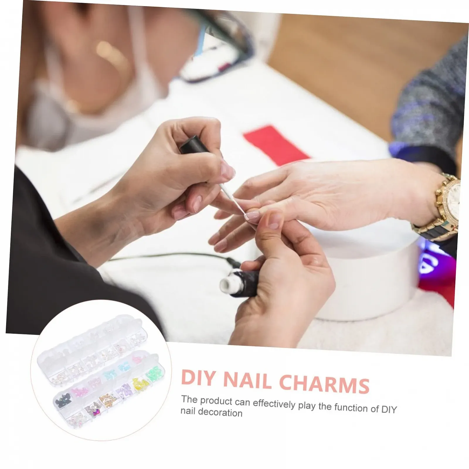 Украшения для ногтей Healvian 120шт Гвоздики для ногтей Ювелирные изделия для ногтей Подвески Стразы Бриллианты для ногтей Оленьи рога Повязка на голову для взрослых Бусины для ногтей Подвески для ногтей 3D Акрил, фото №7