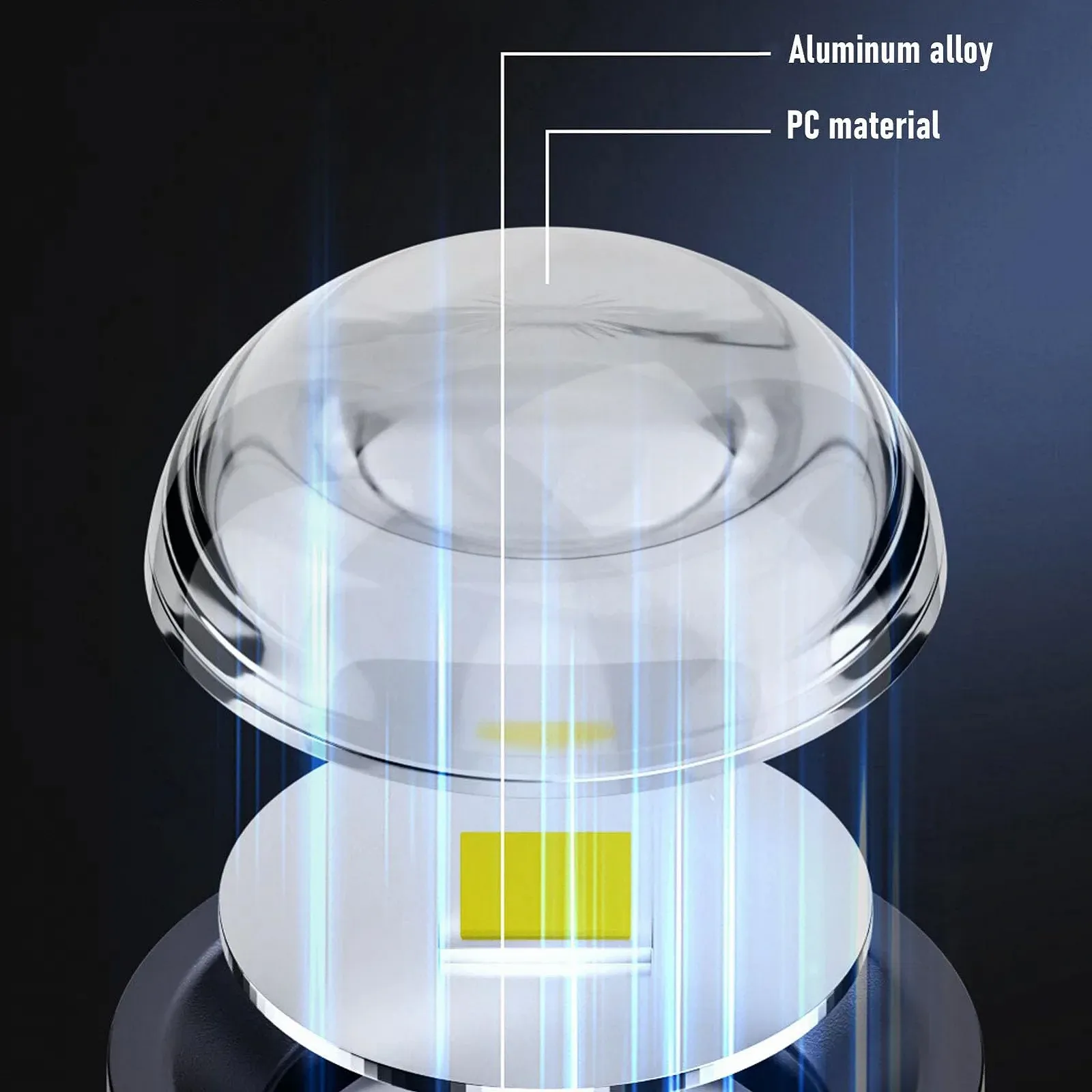 Ліхтарик Annadue USB LED, сріблястий (2 шт.), фото №5 Ліхтарик Annadue USB LED, сріблястий (2 шт.), фото №5