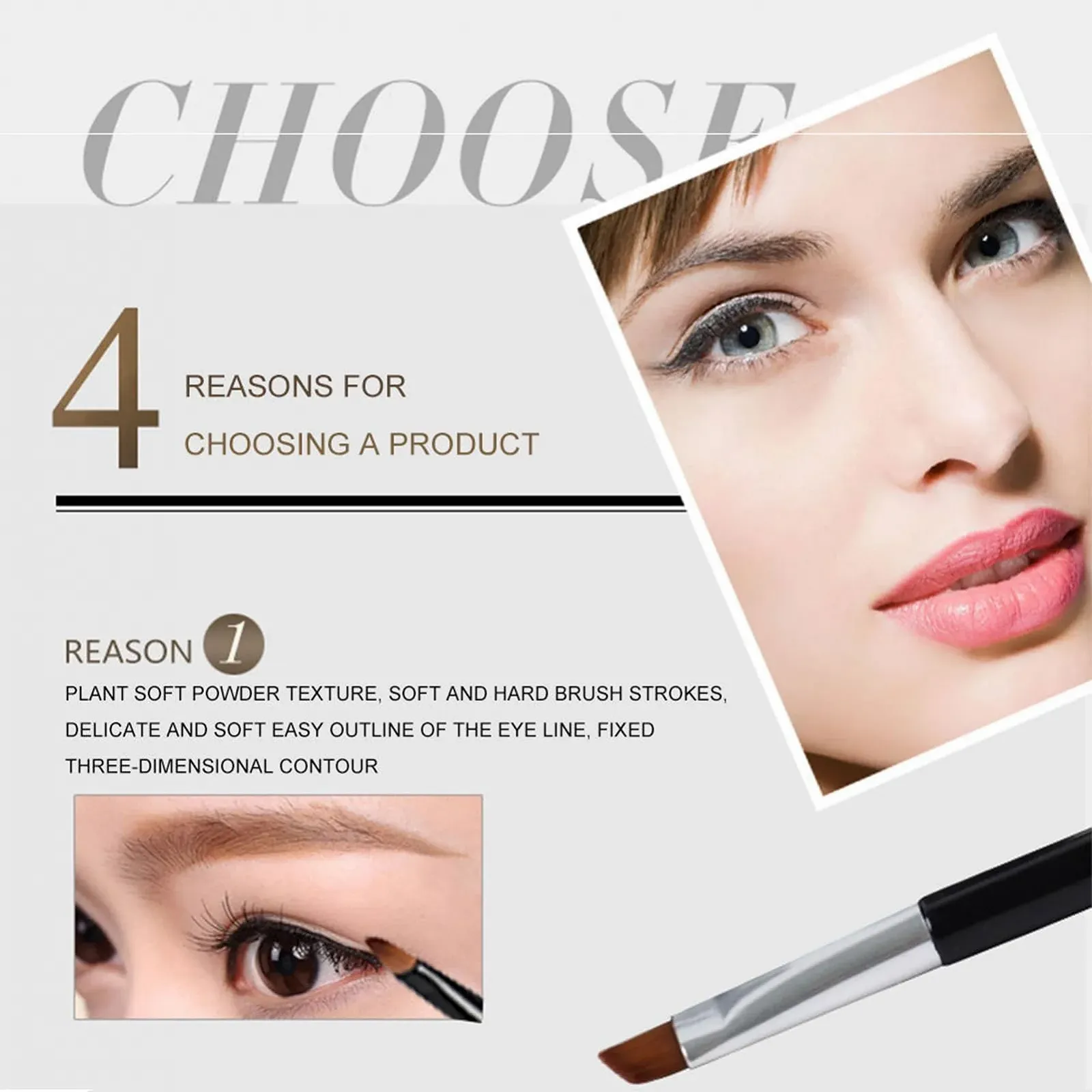 Гель-Подводка 2-в-1 Qurygin, стойкая, водостойкая, не смазывающаяся, с кистью, фото №7