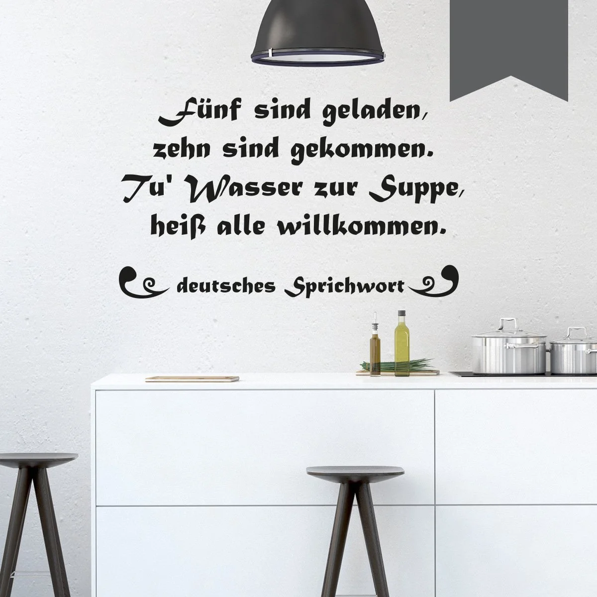 Наклейка на стену Wandkings Fünf sind geladen... 50 x 29 см Серый, фото №1 Наклейка на стену Wandkings Fünf sind geladen... 50 x 29 см Серый, фото №1