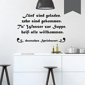 Наклейка на стіну Wandkings Fünf sind geladen... 50 x 29 см Сірий - Фото 1