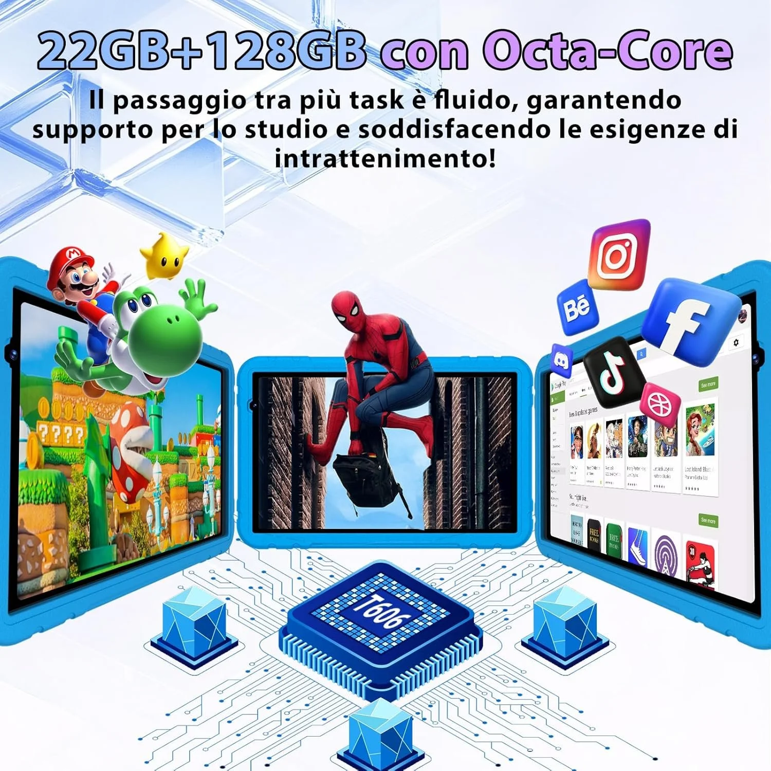 Планшет 10'' JUEDUR R500 8+22/128Gb 8 ядер Android 15 8000 мАг Чорний, фото №5 Планшет 10'' JUEDUR R500 8+22/128Gb 8 ядер Android 15 8000 мАг Чорний, фото №5