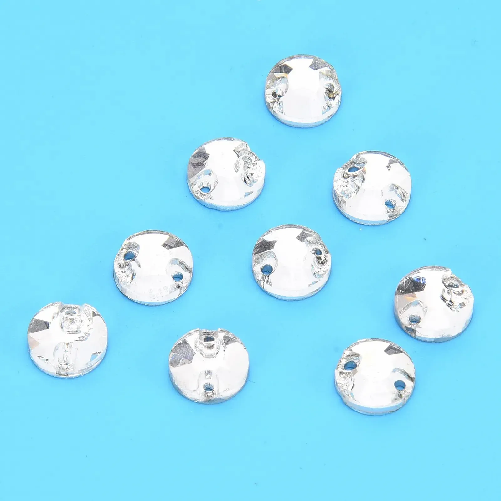 Стразы Прозрачные Кристаллы с плоской задней частью 8 мм, фото №9