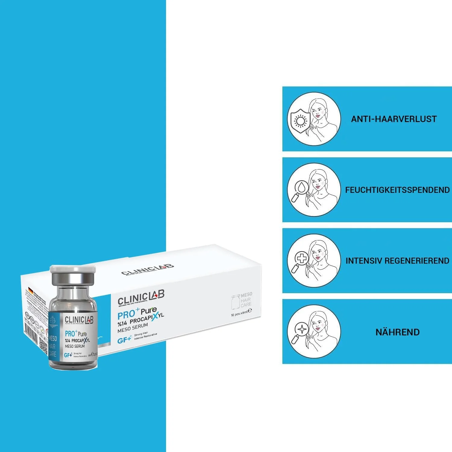 Сироватка Cliniclab Pro+ Pure%14 Procapixyl Growth Factor Meso 6 мл x 10 штук, фото №3