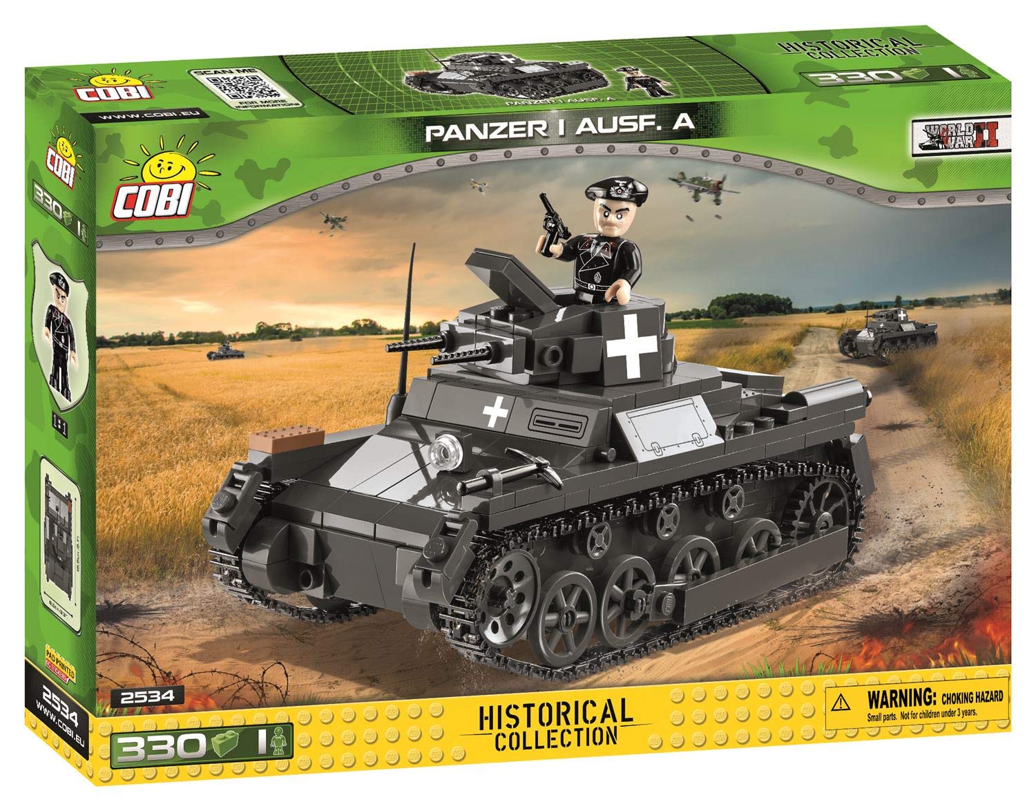 Игрушка-конструктор Juminox Small Army Версия A Немецкий легкий танк Игровые блоки + Коврик для мыши, фото №3
