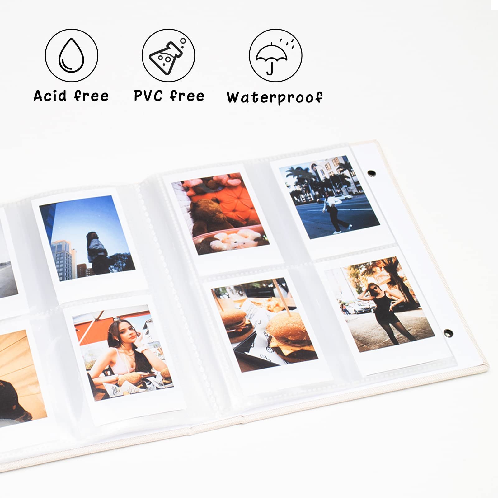 Фотоальбом Fujifilm Instax Mini Polaroid Snap Canvas Picture Book на 208 фото 2x3 дюйма 2 шт, фото №3