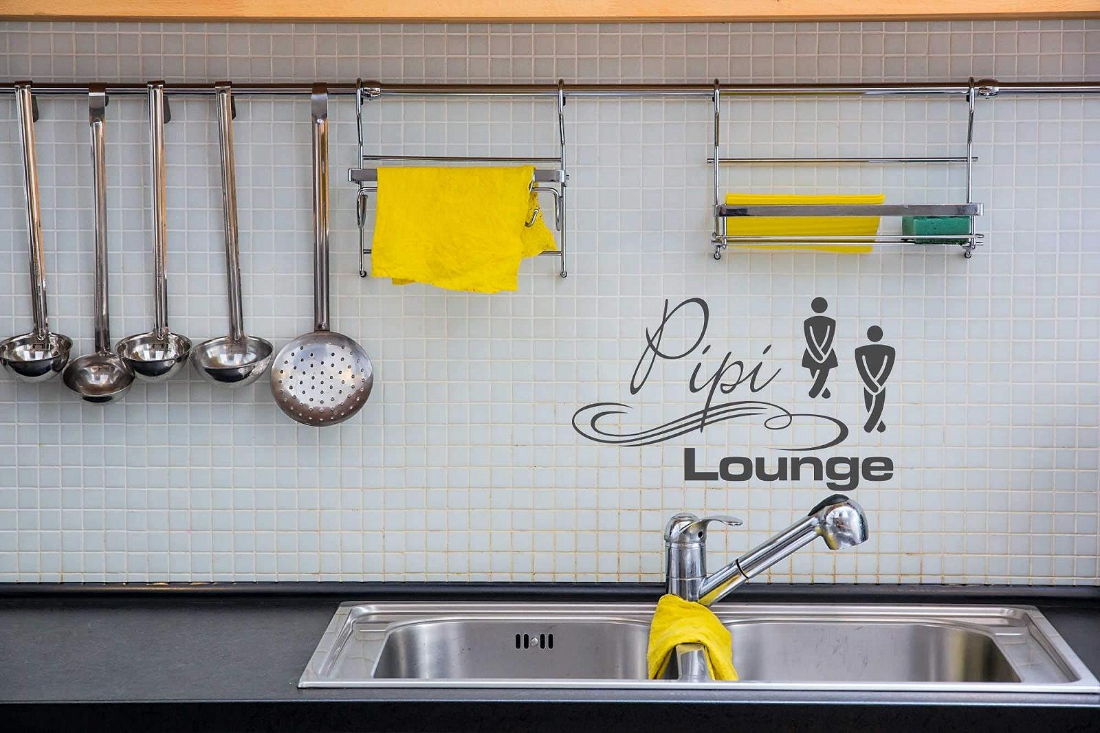 Наклейка на двері/стіну A025 Pipi Lounge 30 x 18 см Антрацит, фото №4 Наклейка на двері/стіну A025 Pipi Lounge 30 x 18 см Антрацит, фото №4