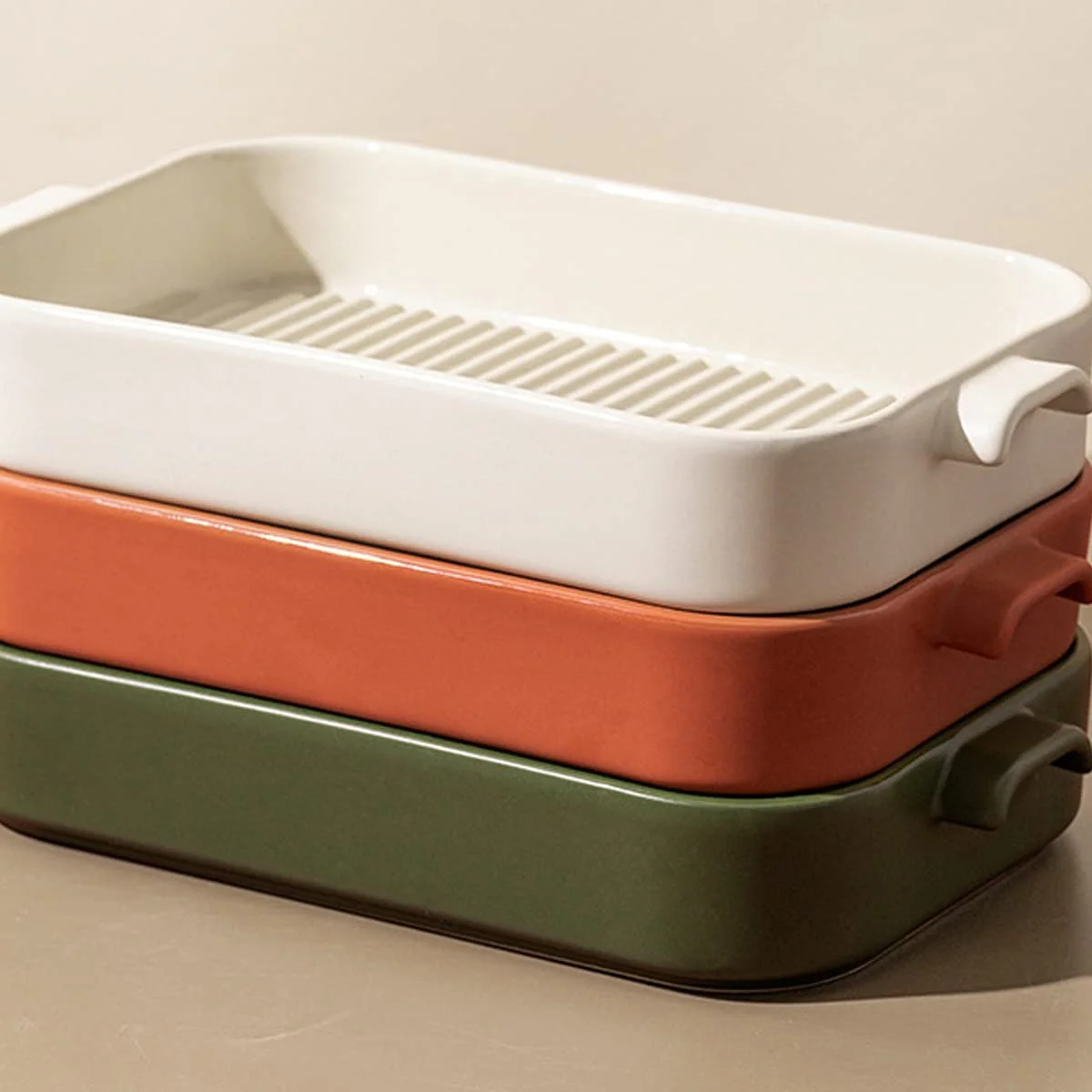 Форми для випікання керамічні прямокутні з ручкою (B), фото №6