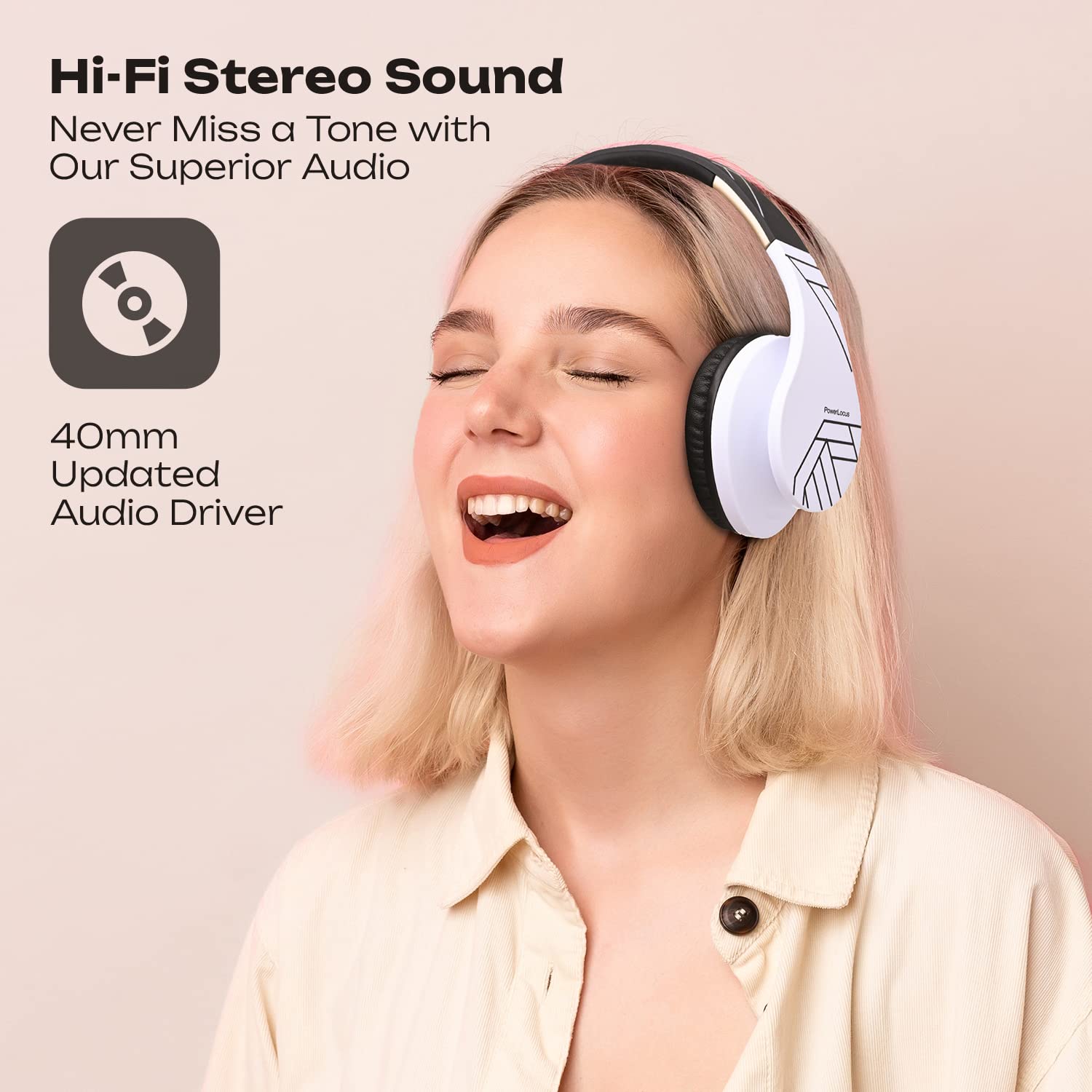 Навушники PowerLocus Bluetooth Over-Ear Wireless Stereo Складні, фото №5