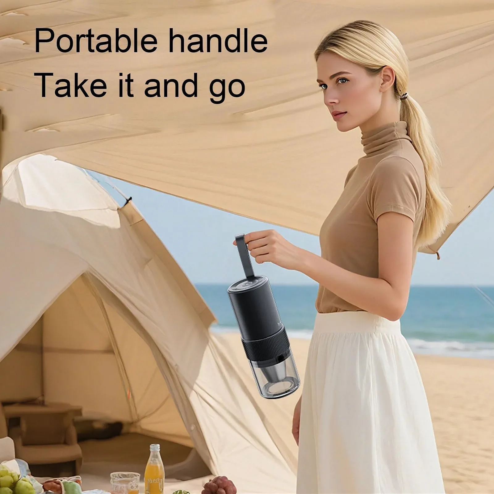 Электрическая кофемолка Fafeicy Портативная USB Перезаряжаемая для дома кемпинга путешествий, фото №5