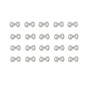 Прикраси для нігтів Сплав Прикраса для нігтів 3D бантик/Вінок 1 см x 1 см, 25 шт. - Фото 1