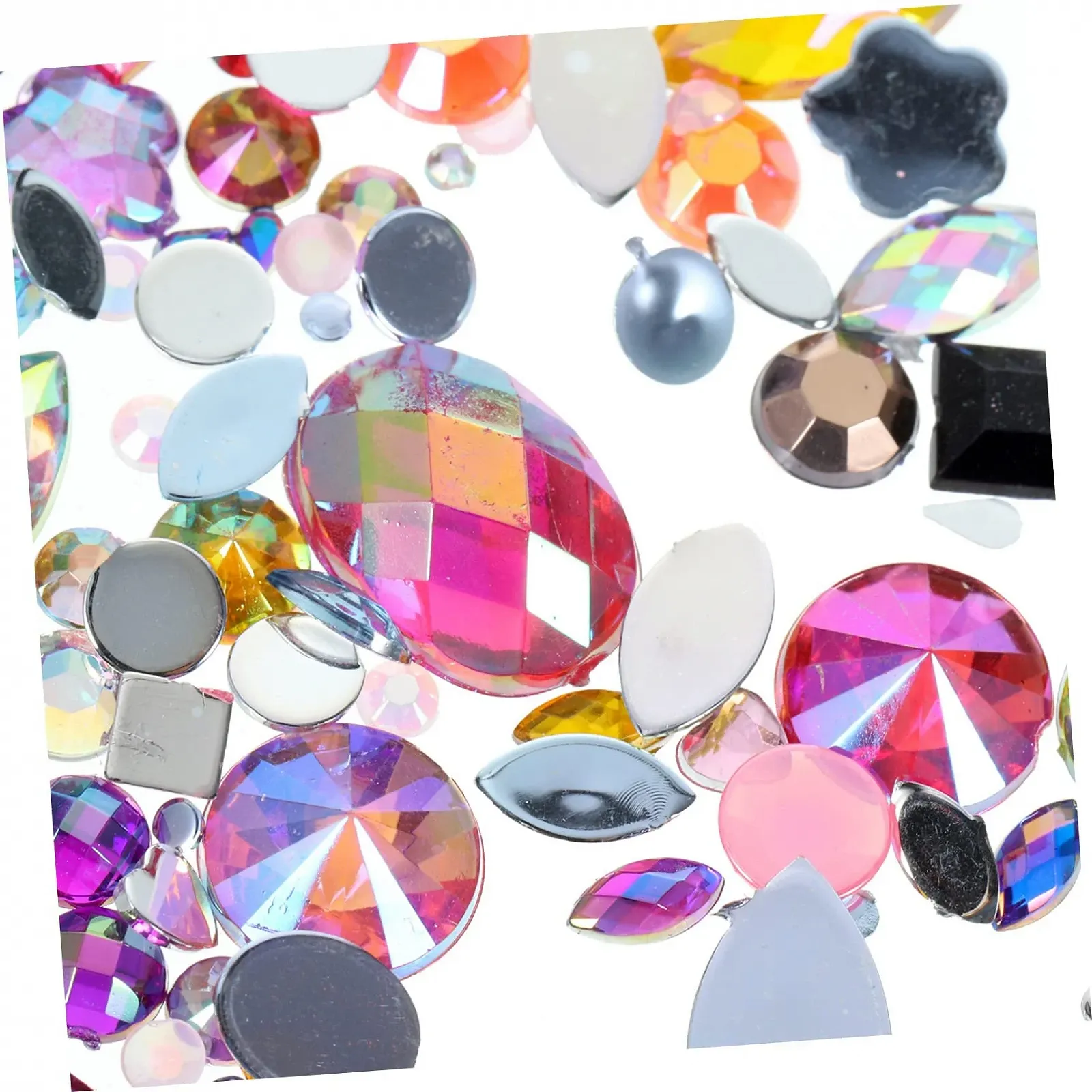Акрилові стрази Плоскі 300 штук Різнокольорові для DIY прикрас та рукоділля, фото №6