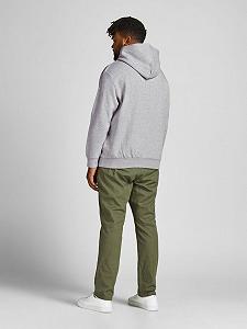 Світшот Jack&Jones PLUS LOGO SWEAT HOOD NOOS PS 12163777, світло-сірий меланж, принт: PLAY, XXXL synthetic.ua - Фото 1