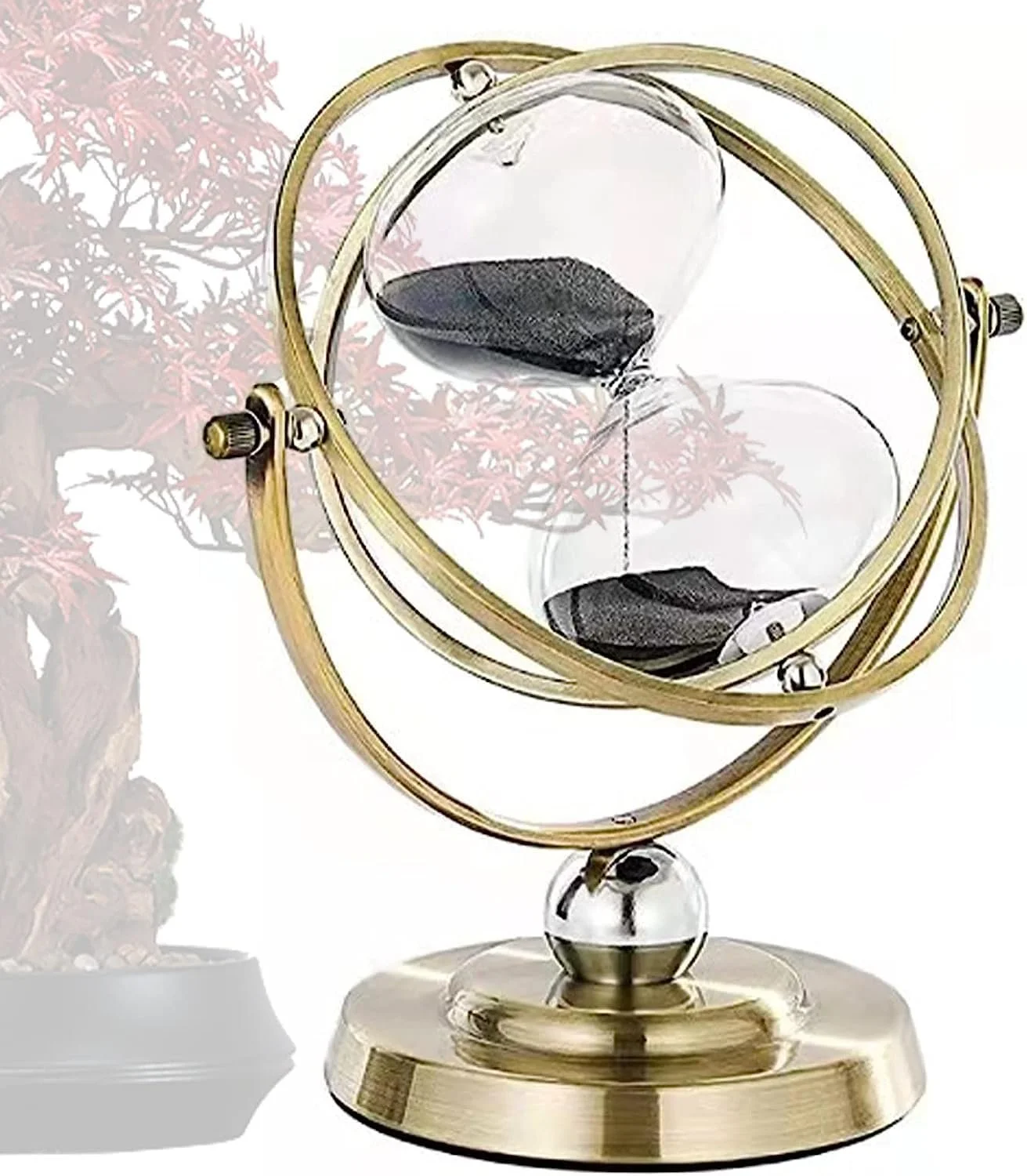 Пісочний годинник Vintage Metal Brass 60 хвилин 720° Чорний, фото №1