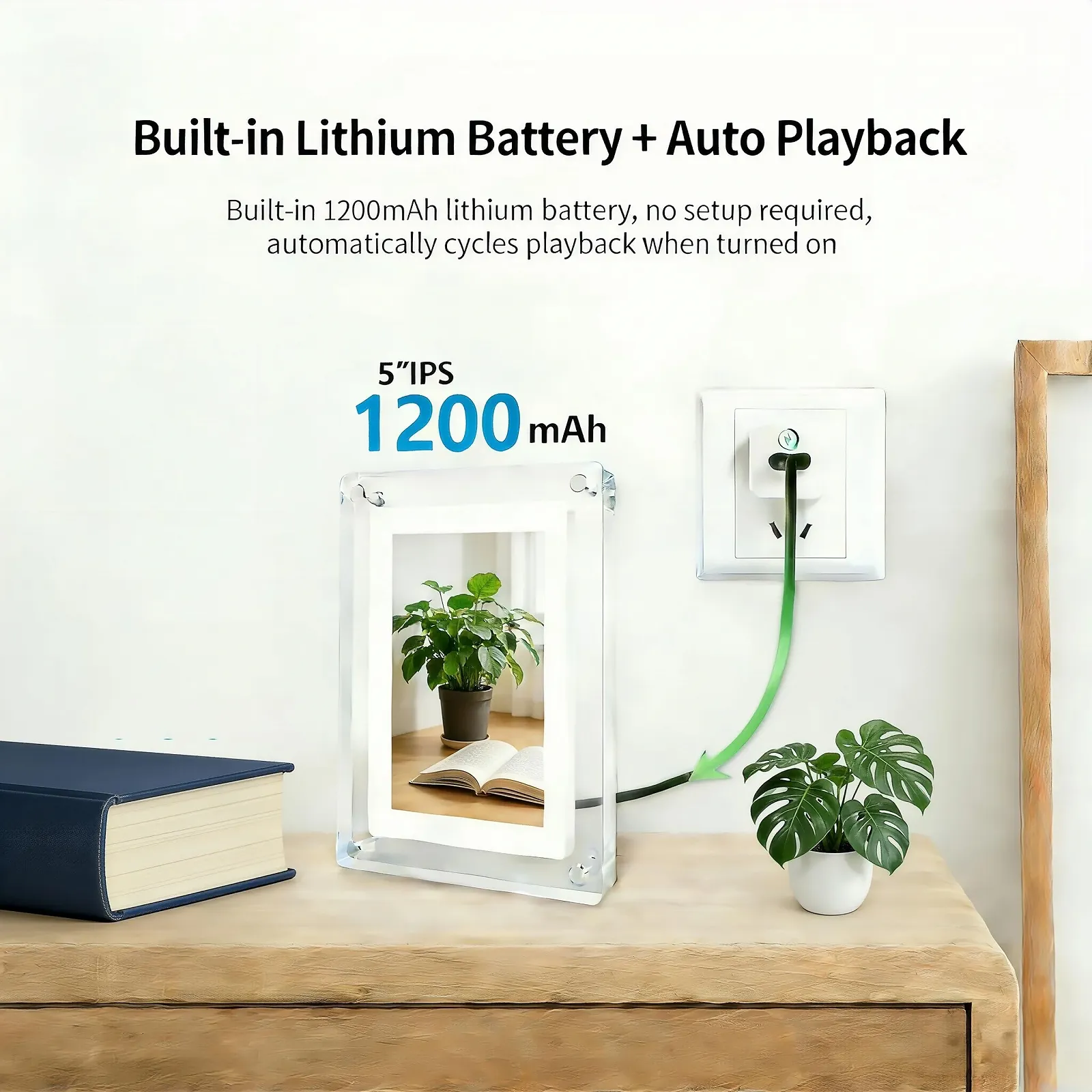 Цифрова фоторамка 5 Inch 4G USB-C 360° Auto-rotation, фото №6 Цифрова фоторамка 5 Inch 4G USB-C 360° Auto-rotation, фото №6