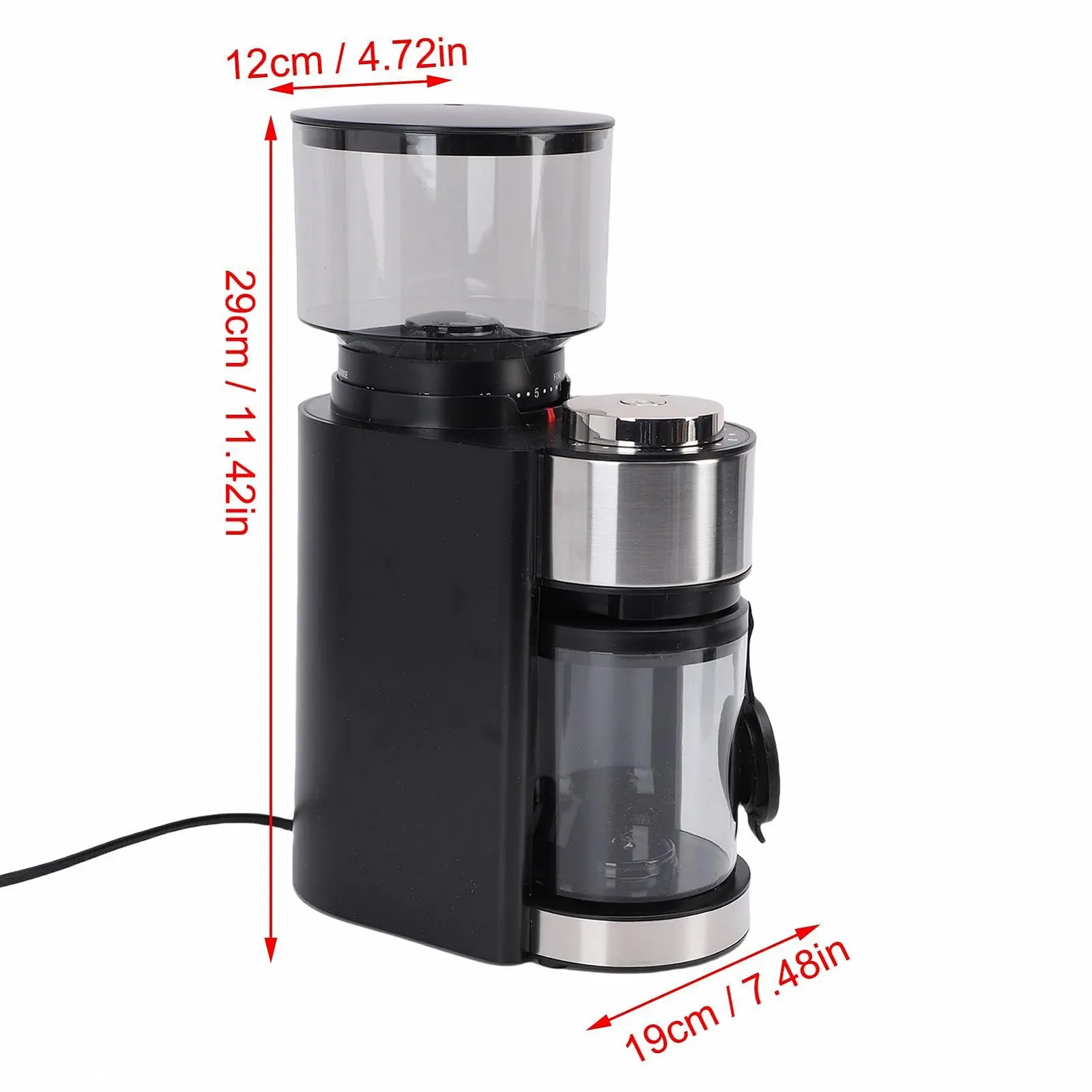 Электрическая кофемолка HEEPDD, из нержавеющей стали, регулируемая, для дома, офиса и любителей кофе (EU Plug 220 V), фото №7 Электрическая кофемолка HEEPDD, из нержавеющей стали, регулируемая, для дома, офиса и любителей кофе (EU Plug 220 V), фото №7