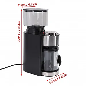 Электрическая кофемолка с жерновами, регулируемая, из нержавеющей стали для дома, эффективно перемалывает мелкий помол, удобна в чистке (EU-Stecker 220 V) цена на synthetic.ua - Фото 1 Электрическая кофемолка с жерновами, регулируемая, из нержавеющей стали для дома, эффективно перемалывает мелкий помол, удобна в чистке (EU-Stecker 220 V) synthetic.ua - Фото 1