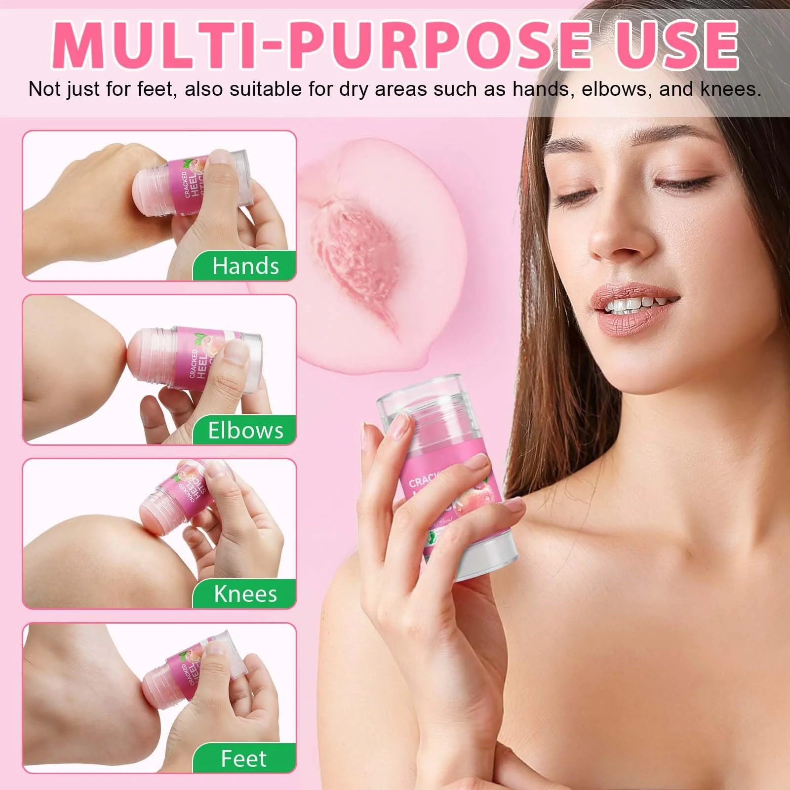 Крем для ног в стике 60% мочевины с 2% салициловой кислотой для сухих стоп, мозолей, локтей и коленей (2 шт) 40 г, фото №5