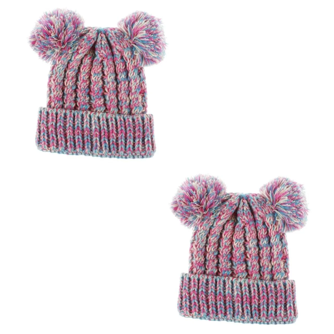 Вязаная шапка с помпоном LIFKOME, 2 шт., теплая, фото №1