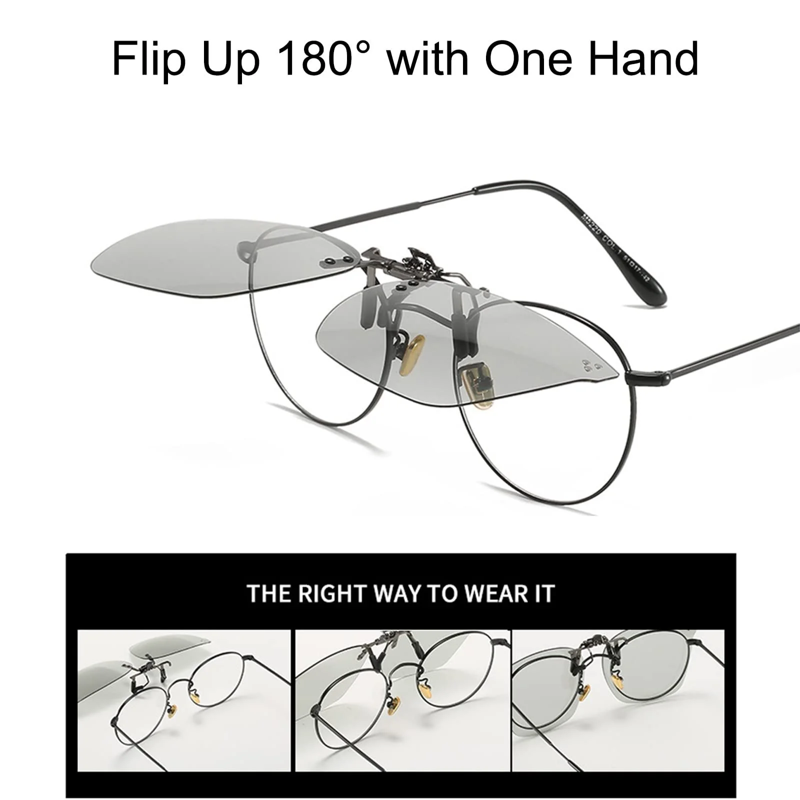 Солнцезащитные очки с клипсой Dooppa поляризованные, для женщин, фото №3