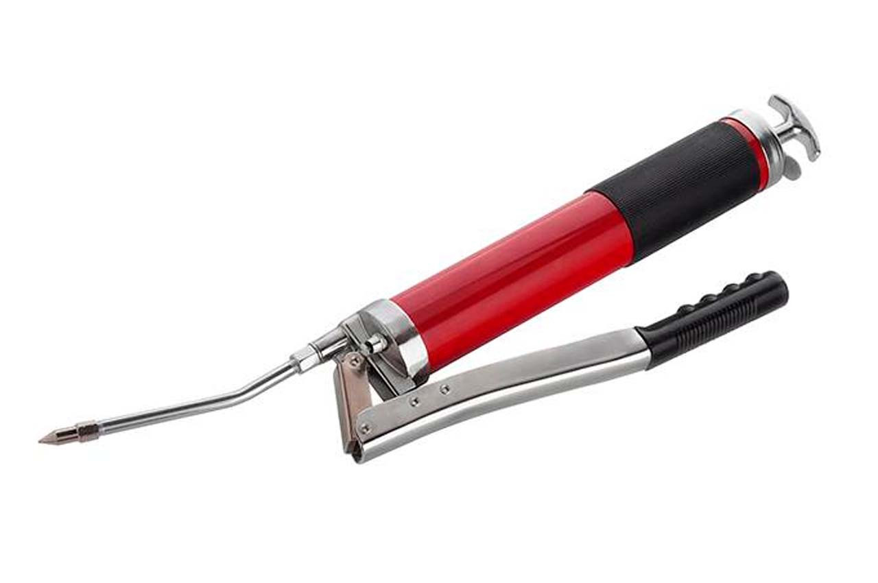 Сприц для смажування Intertool 600мл двоплунжерний з гнучкою шлангом, фото №3