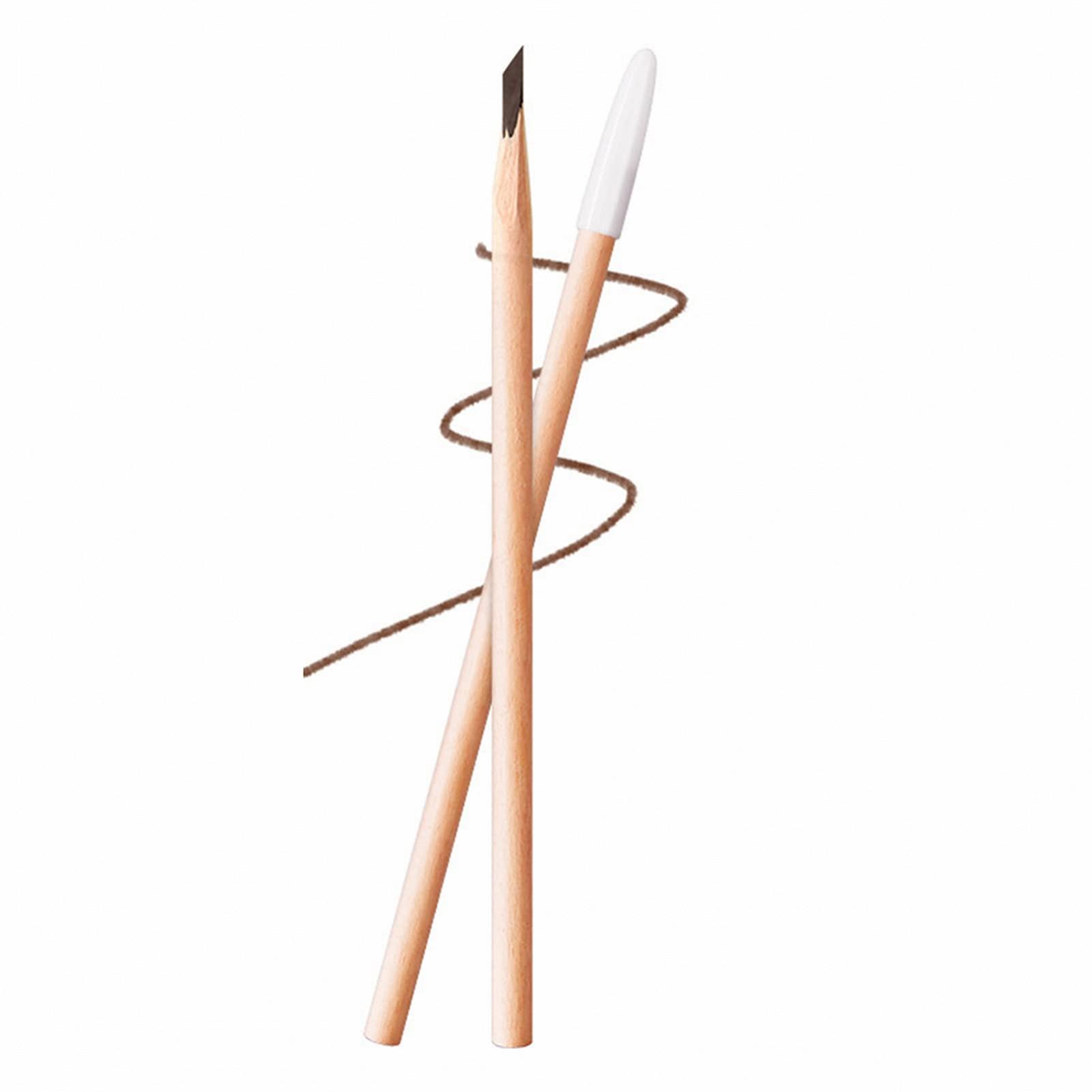 Олівець для брів Waterproof Wooden Professional Eyebrow Makeup Pen Coffee Colour, фото №1