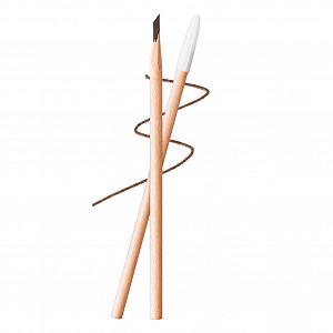 Олівець для брів Waterproof Wooden Professional Eyebrow Makeup Pen Coffee Colour - Фото 1